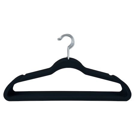 Simplify Super Slim Velvet Huggable Hangers in Black, 10PK 3246-BLACK